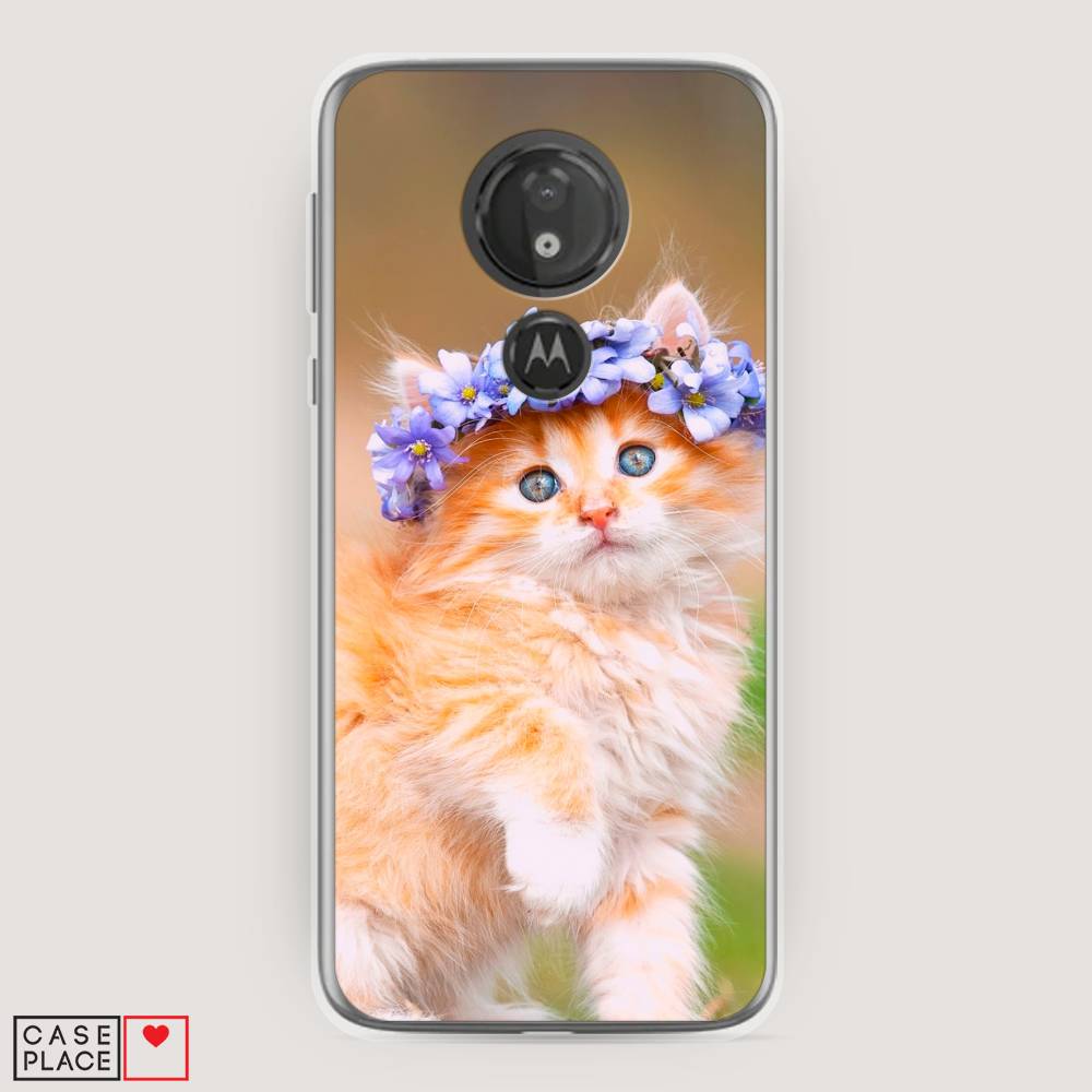

Чехол Awog на Motorola Moto G7 Power / Моторола Мото G7 Power "Рыжий кот в венке", Разноцветный, 241350-1