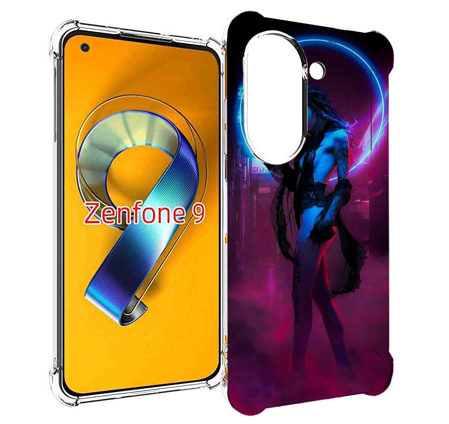 

Чехол MyPads красивая девушка в дыму неон женский для Asus Zenfone 9 (AI2202), Прозрачный, Tocco