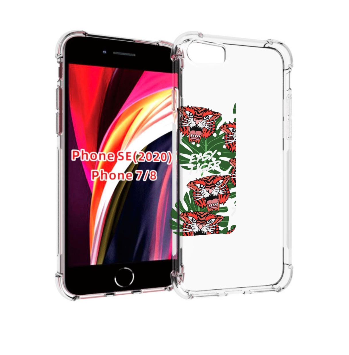 

Чехол MyPads красные-тигры для iPhone 7 4.7 / iPhone 8 / iPhone SE 2 (2020), Прозрачный, Tocco