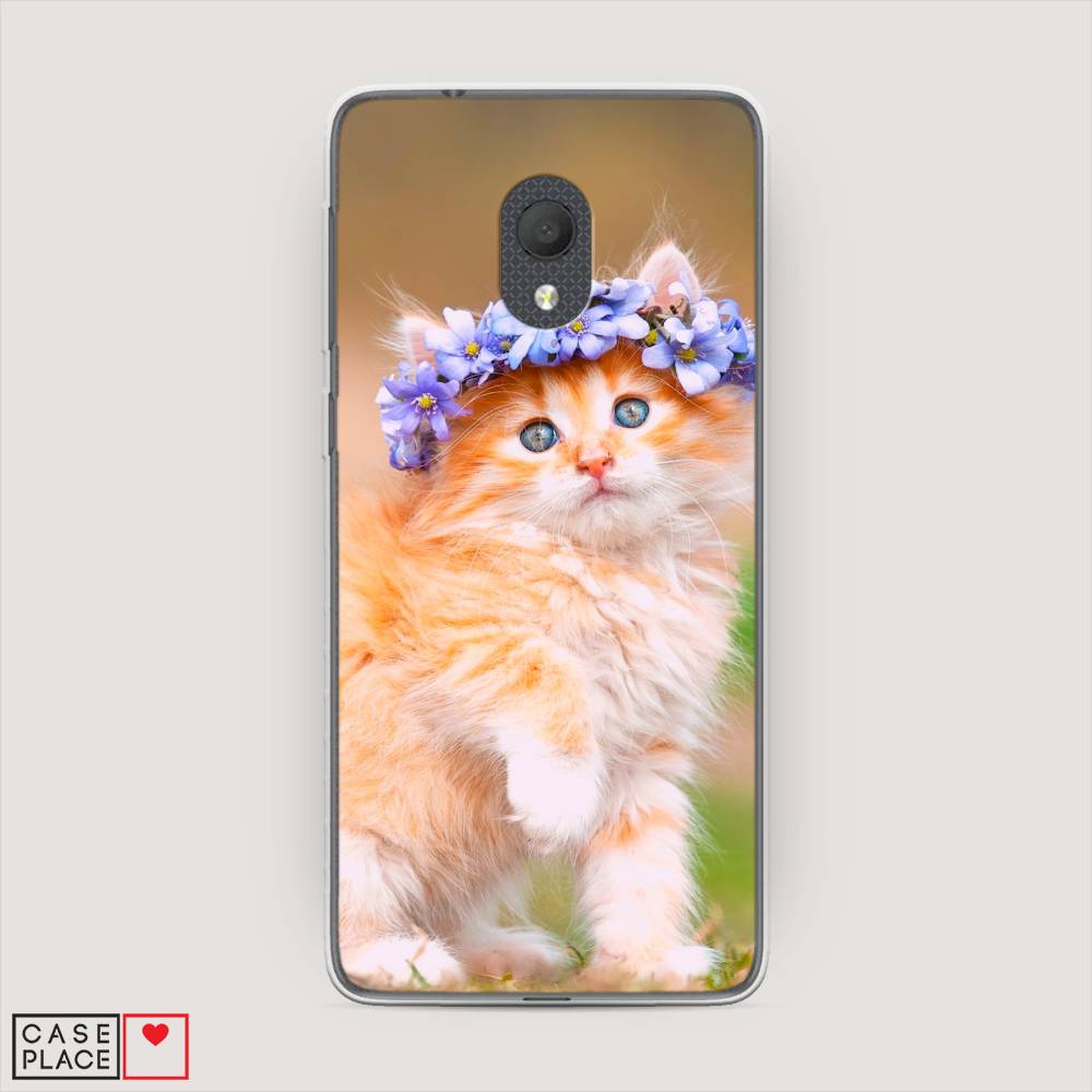 

Чехол Awog на Alcatel 1C 5003D (2019) / Алкатель 1C 5003D (2019) "Рыжий кот в венке", 170650-1