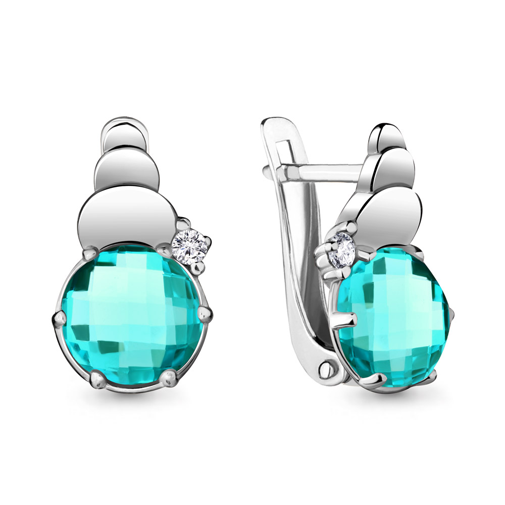 

Серьги из серебра с турмалином Яхонт Ювелирный 229770, 229770