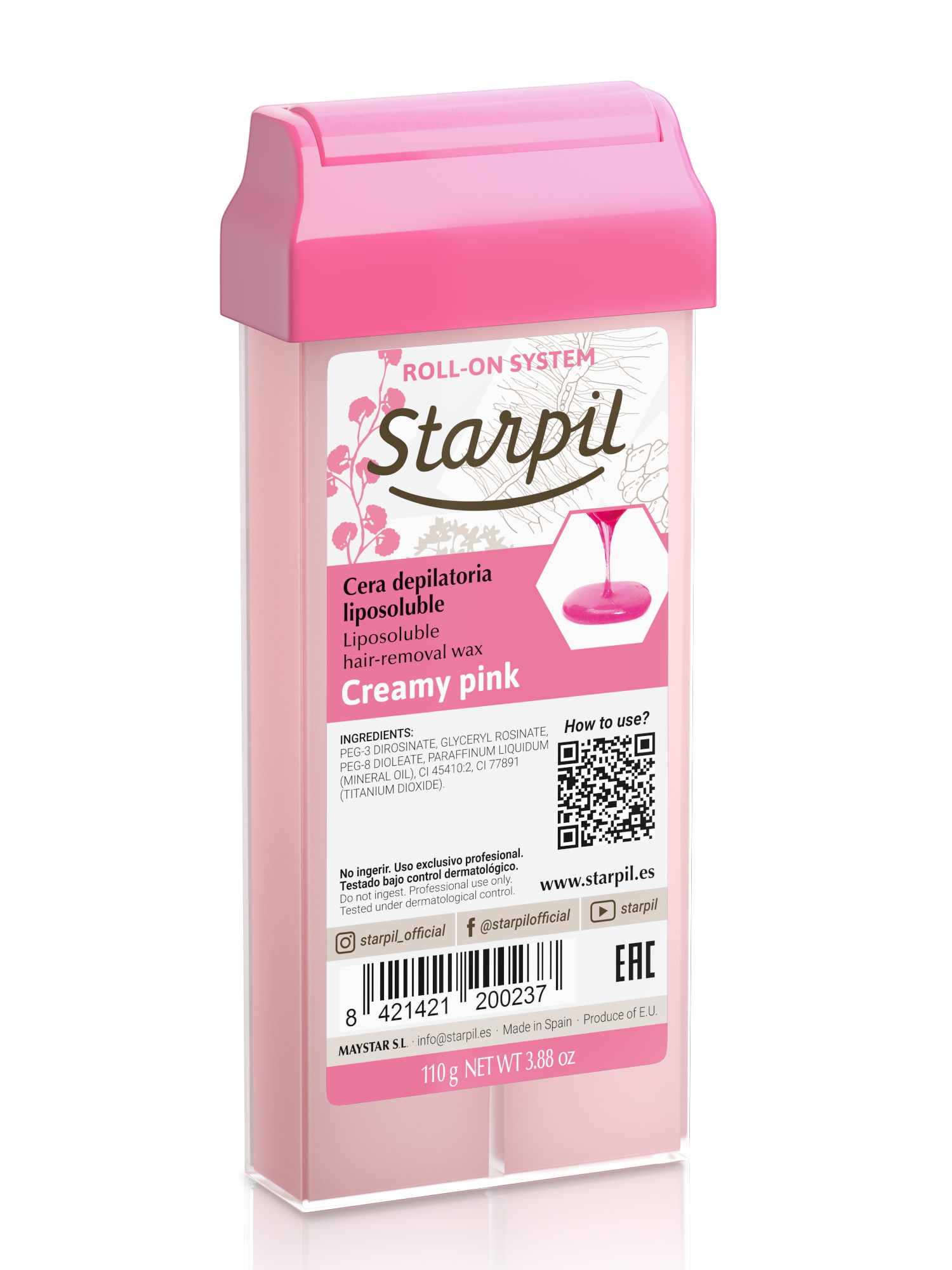 Купить Воск для депиляции STARPIL розовый сливочный/creamy pink 110 г