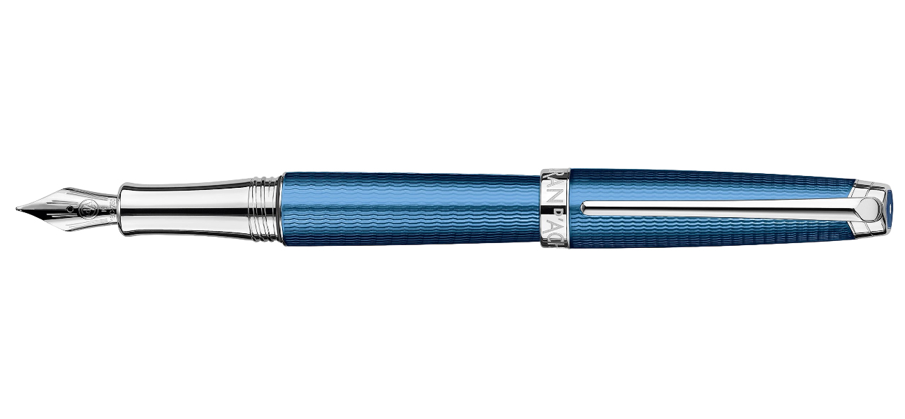 

Перьевая ручка Caran d'Ache Leman Grand Blue SP перо F 4799.158