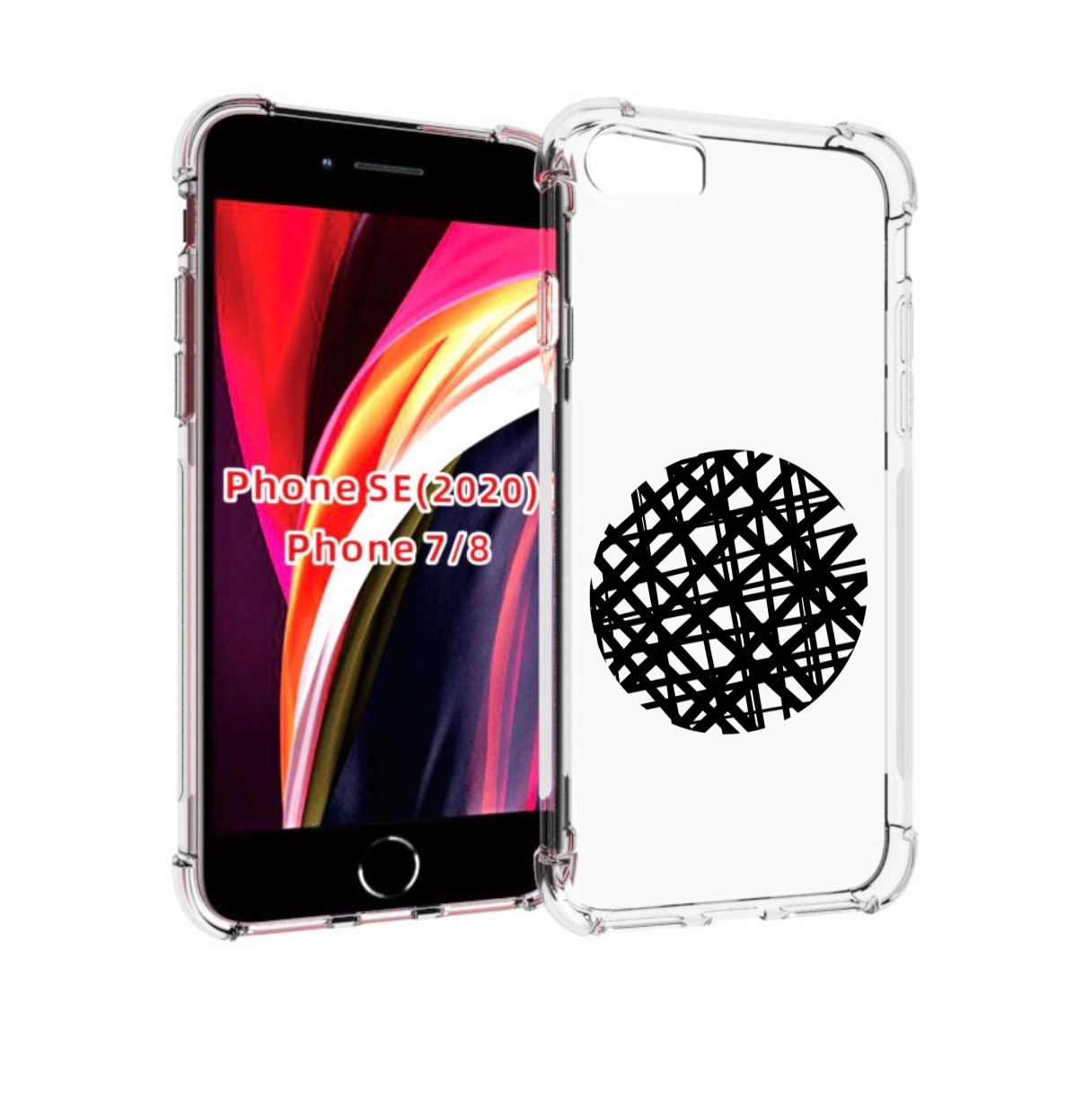 

Чехол MyPads круглая-абстракция для iPhone 7 4.7 / iPhone 8 / iPhone SE 2 (2020), Прозрачный, Tocco