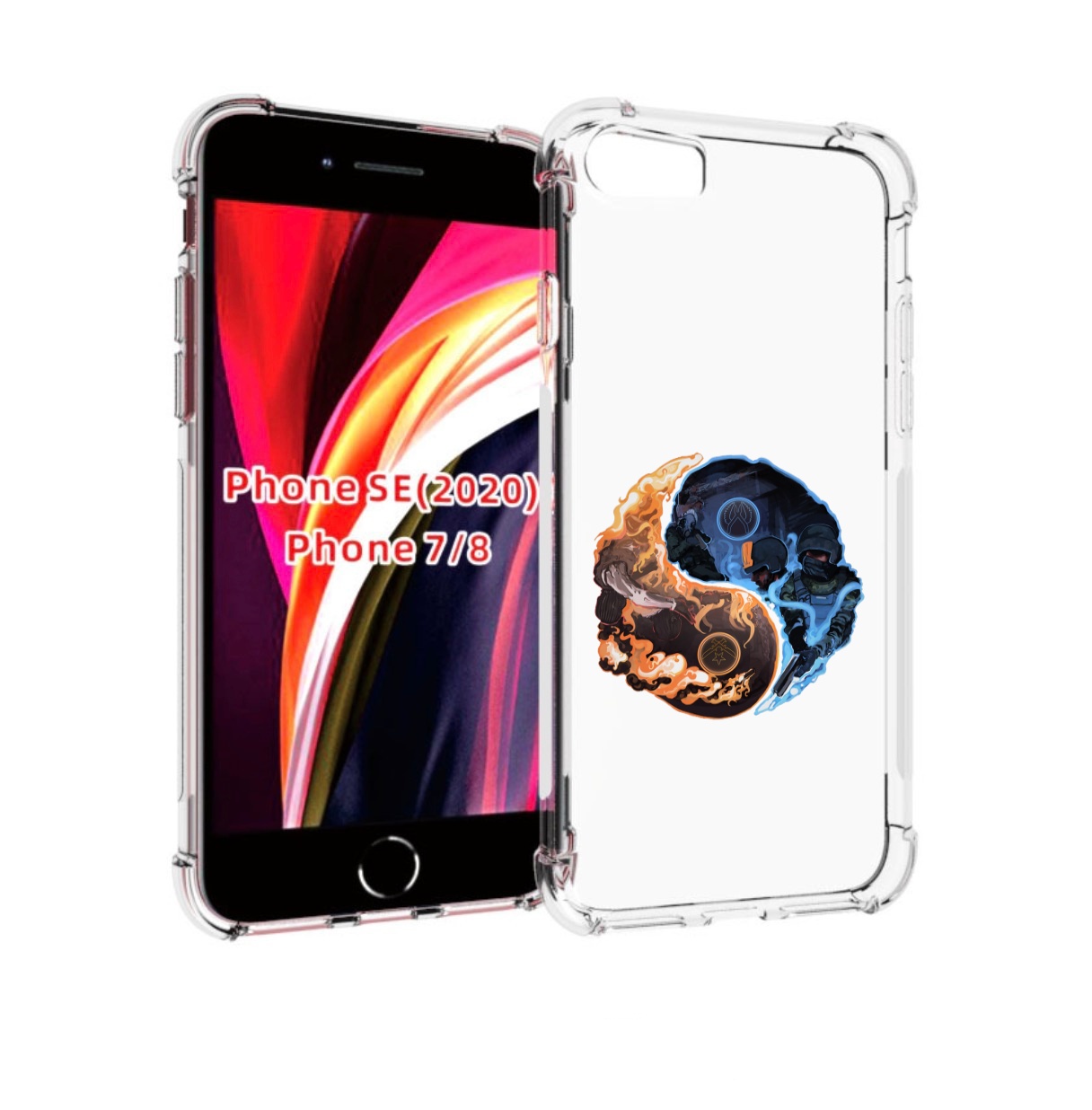

Чехол MyPads кс-го-инь-янь для iPhone 7 4.7 / iPhone 8 / iPhone SE 2 (2020), Прозрачный, Tocco