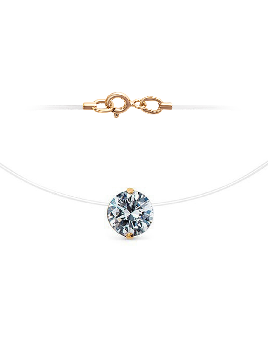 

Колье из серебра с фианитом 40 см SamoroDki Jewelry ЛГ-70-30з, ЛГ-70-30