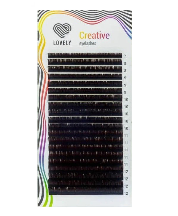 

Ресницы Lovely Dark Chocolate C 0.12 8-15 мм, Коричневый