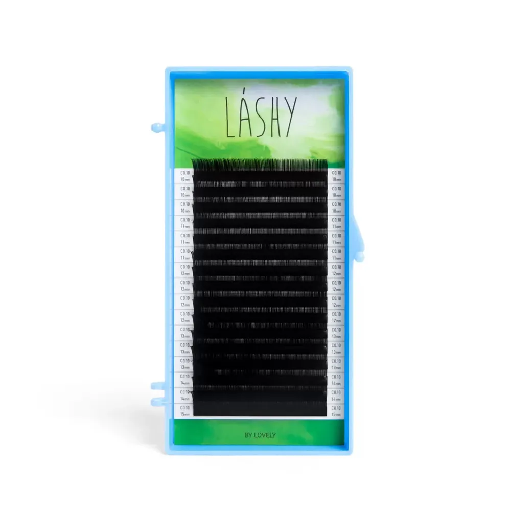 Ресницы чёрные LASHY GREEN 16 линий C 0.07 14mm тюль этель green leaves на шторной ленте 280х270 см 70гр м2 100% п э