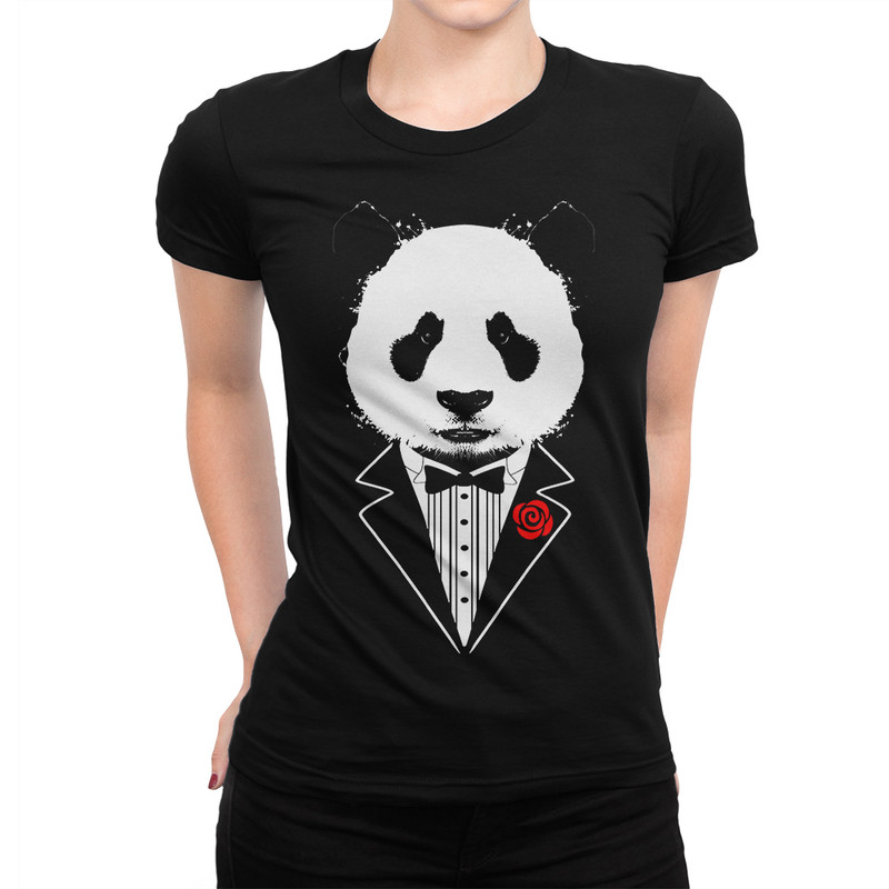 

Футболка женская Dream Shirts Панда в Костюме черная 2XL, Черный, Панда в Костюме