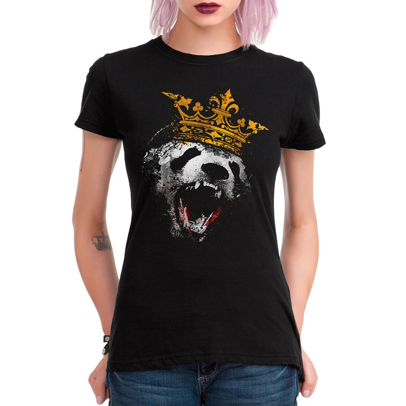 

Футболка женская Dream Shirts Панда Король черная 2XL, Черный, Панда Король