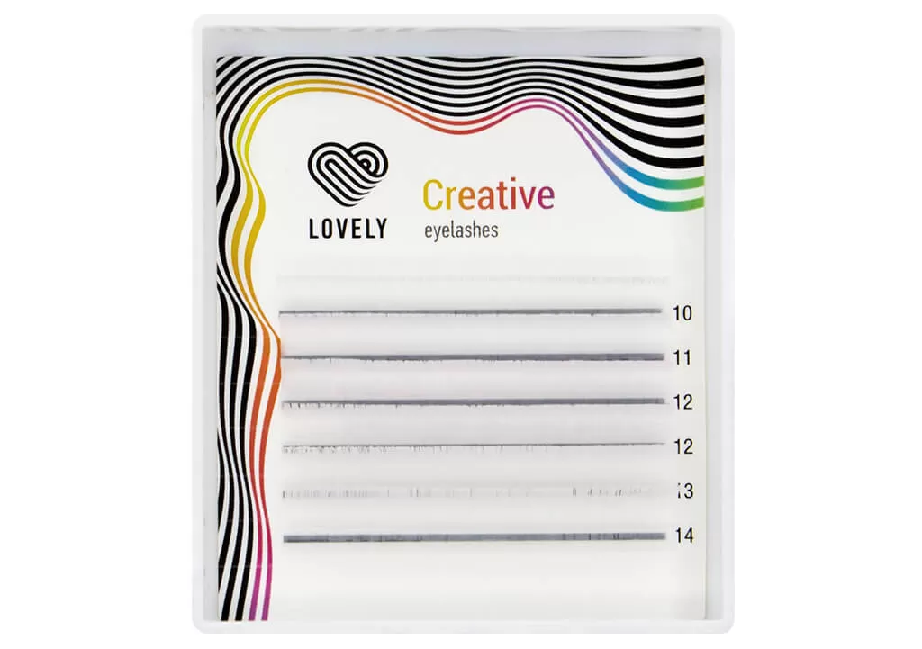 

Ресницы Lovely мини белые D 0.07 10-14 мм 6 линий, Белый