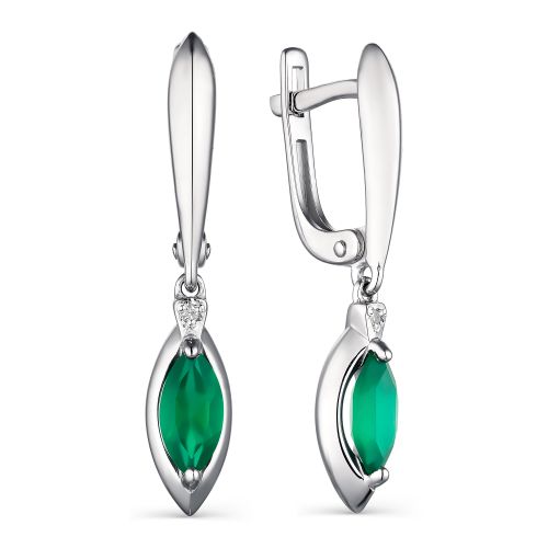

Серьги из серебра с агатом Яхонт Ювелирный 230842, 230842