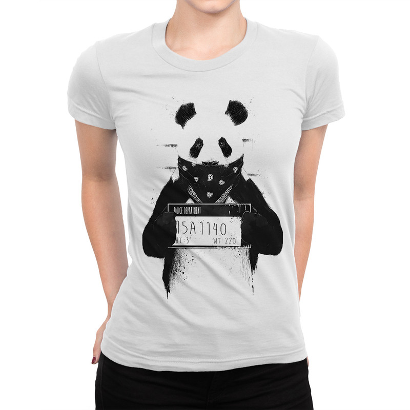 

Футболка женская Dream Shirts Плохая Панда белая 3XL, Белый;серый, Плохая Панда
