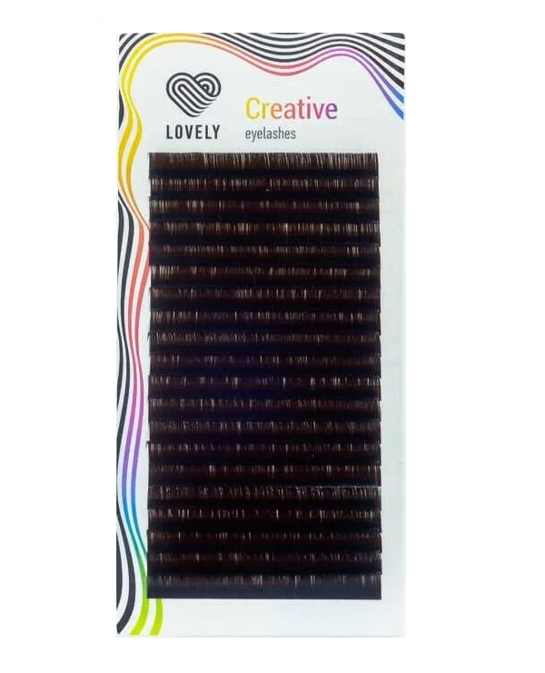 

Ресницы Lovely Dark Chocolate С 0.10 12 мм, Коричневый