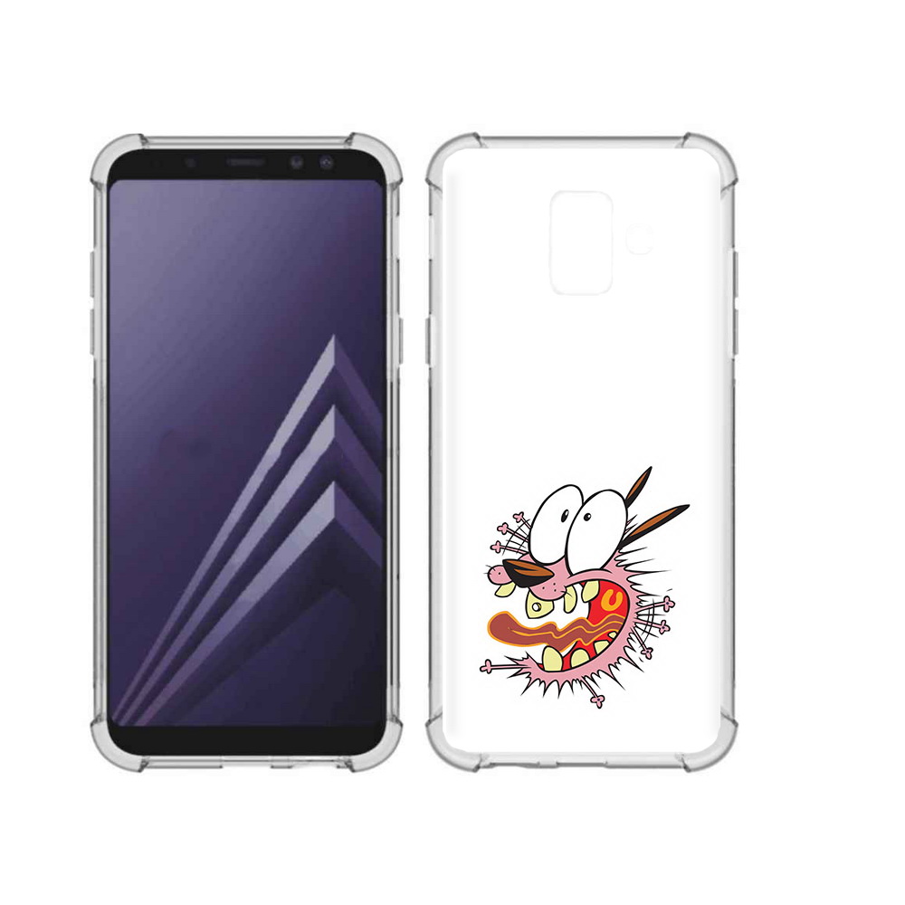 

Чехол MyPads Tocco для Samsung Galaxy A6 (2018) испуганный бобик (PT111558.582.381), Прозрачный, Tocco