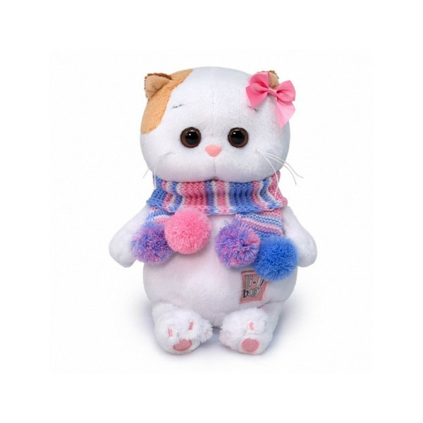 фото Мягкая игрушка budi basa кошка ли-ли baby в полосатом шарфике 20 см lb-060