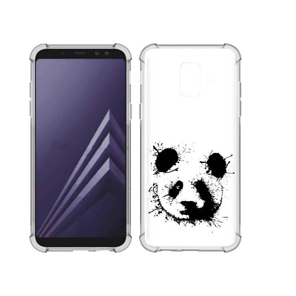 

Чехол MyPads Tocco для Samsung Galaxy A6 (2018) клякса-панда (PT111558.582.389), Прозрачный, Tocco