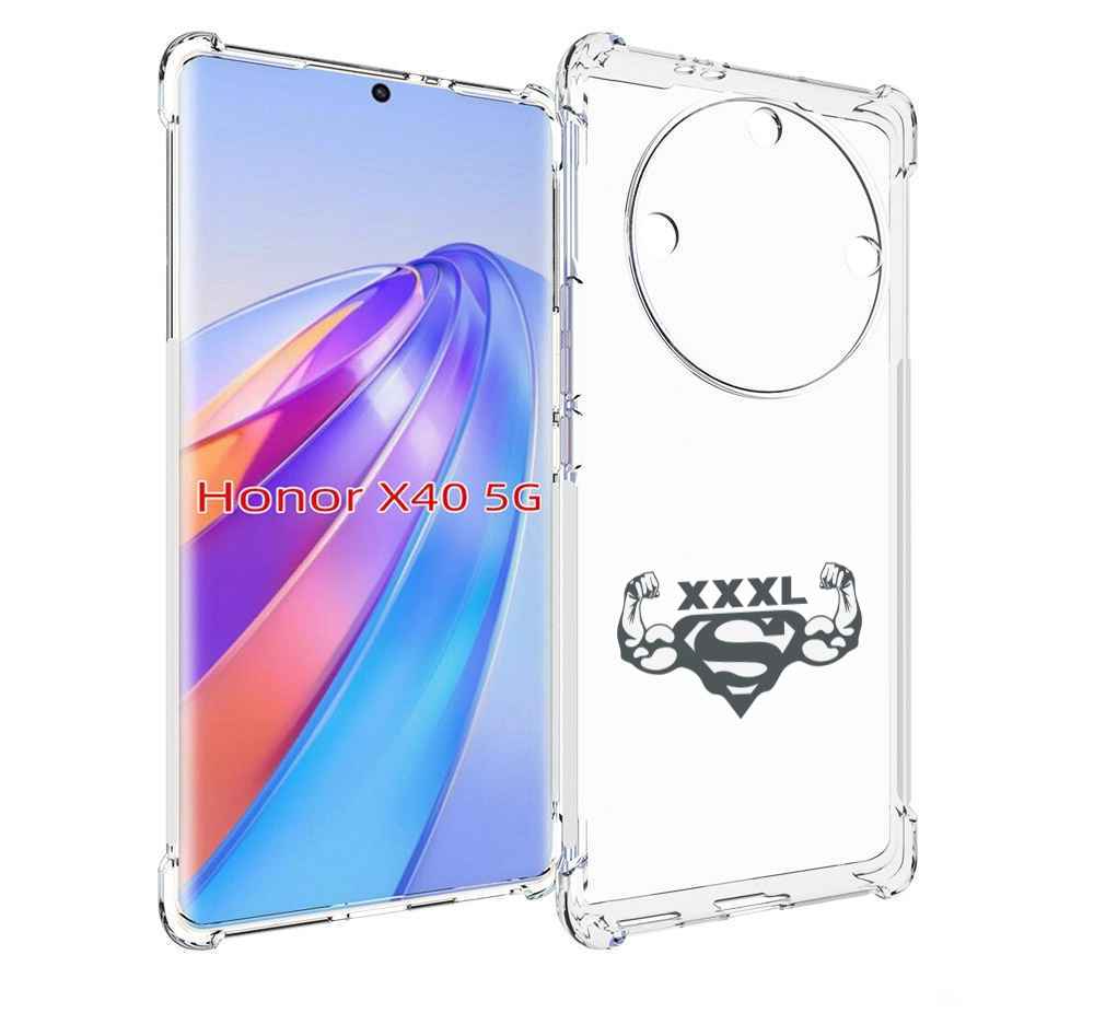 

Чехол MyPads бодибилдинг супермен для Honor X40, Прозрачный, Tocco