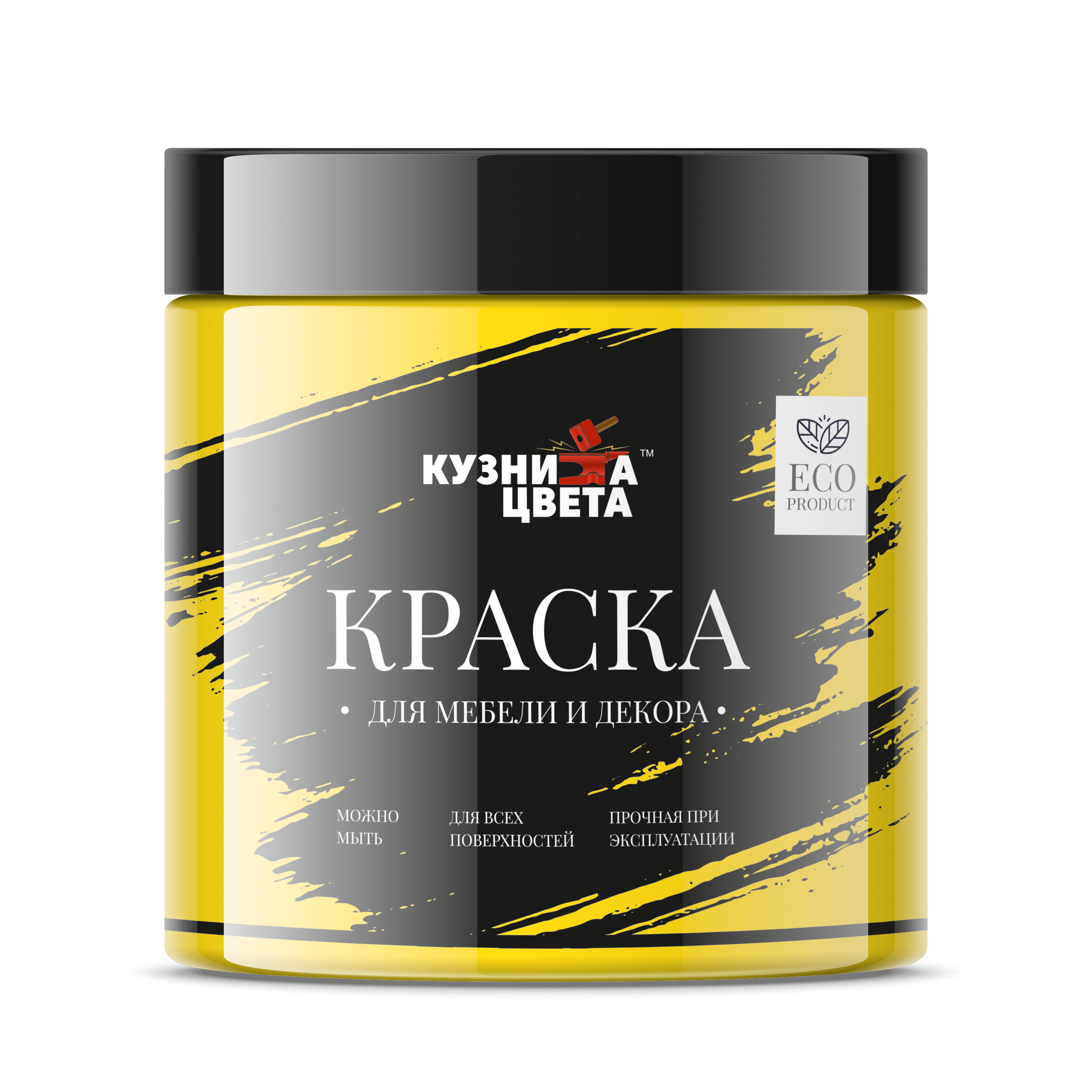 

Краска для мебели Кузница Цвета желтая 0,5л, Желтый, желтый