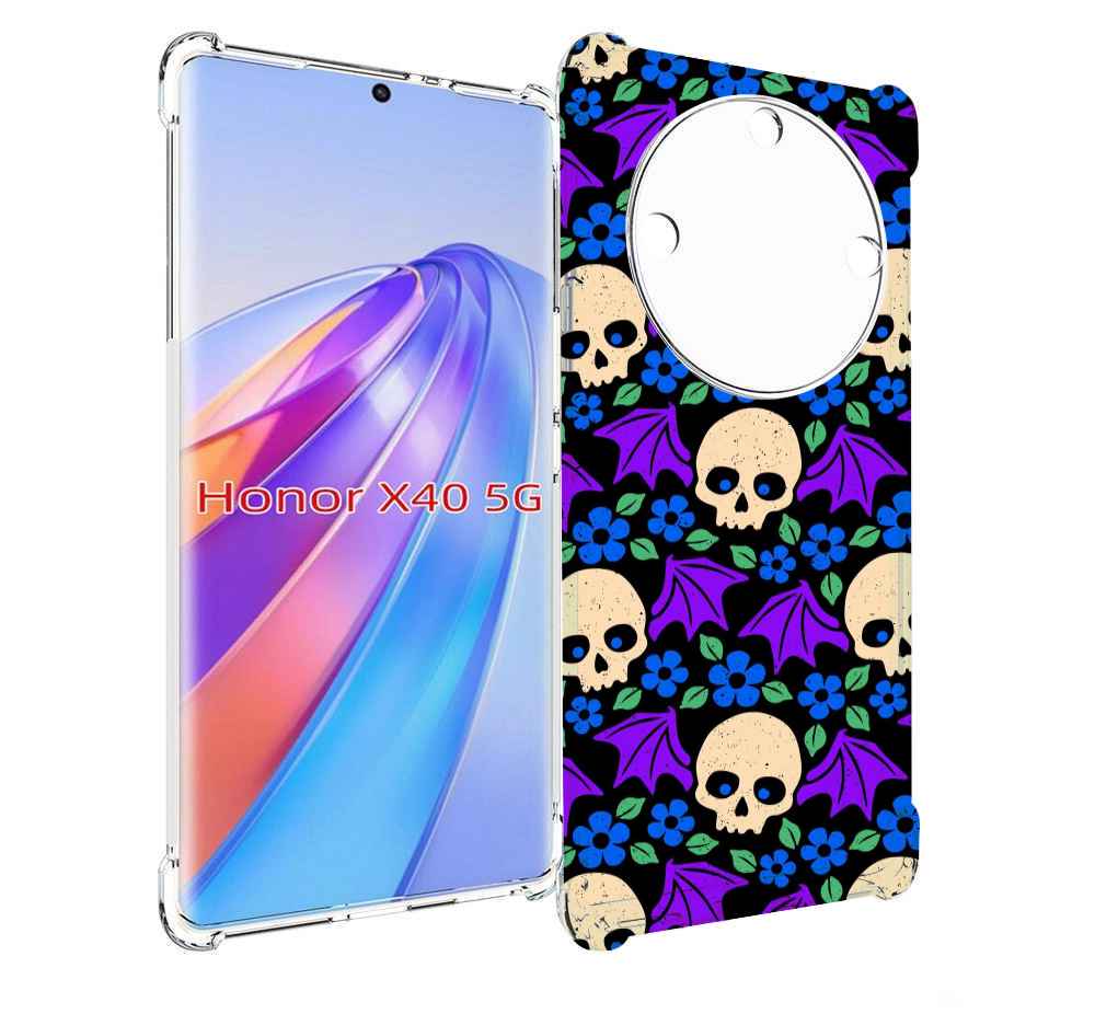 

Чехол MyPads крылатые черепа для Honor X40, Прозрачный, Tocco