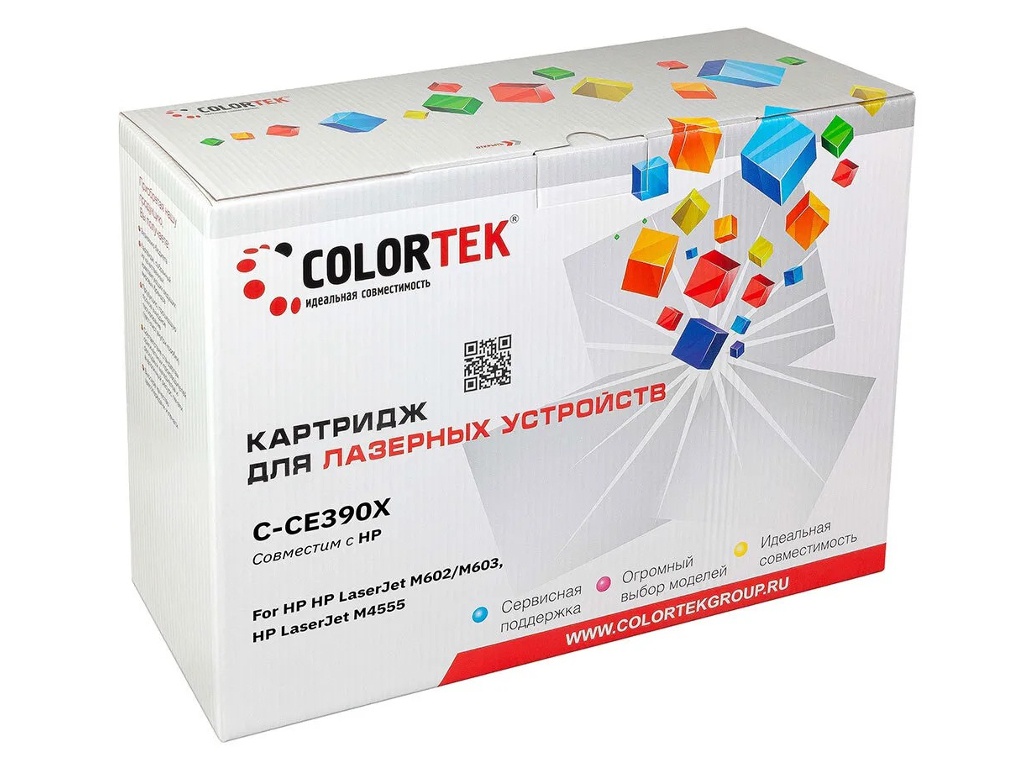 Картридж Colortek (схожий с НР CE390X) для HP LaserJet M4555/M4555f/M4555fskm/M4555h/600