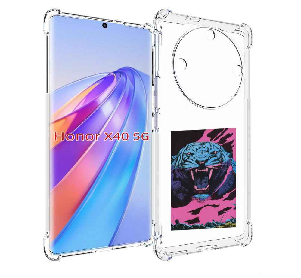 

Чехол MyPads лев с розовыми зубами для Honor X40, Прозрачный, Tocco