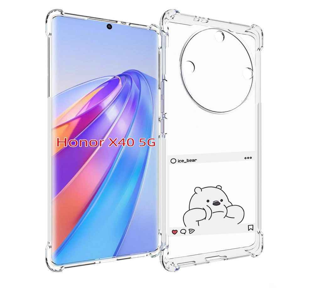 

Чехол MyPads ледяной-медведь для Honor X40, Прозрачный, Tocco