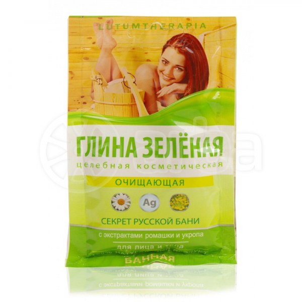 

Глина АртКолор Lutumtherapia зеленая очищающая с экстр. ромашки и укропа 60 г