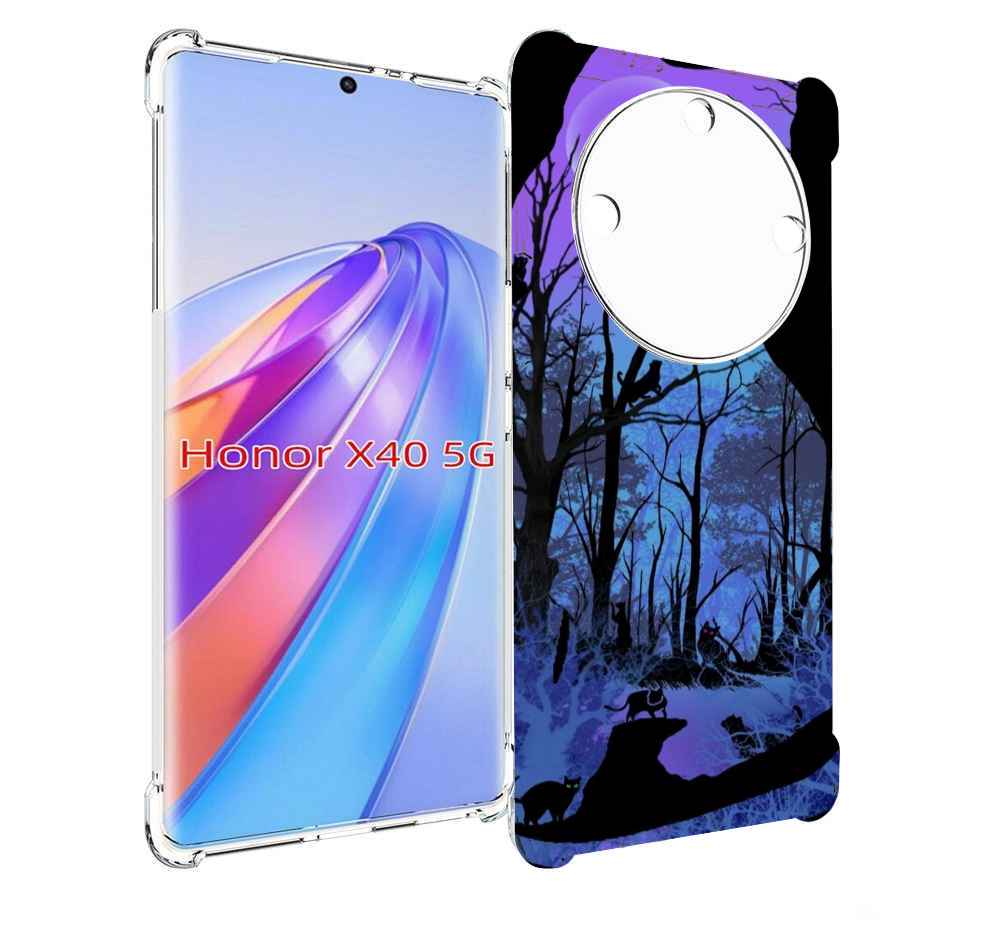 

Чехол MyPads лес внутри кота для Honor X40, Прозрачный, Tocco