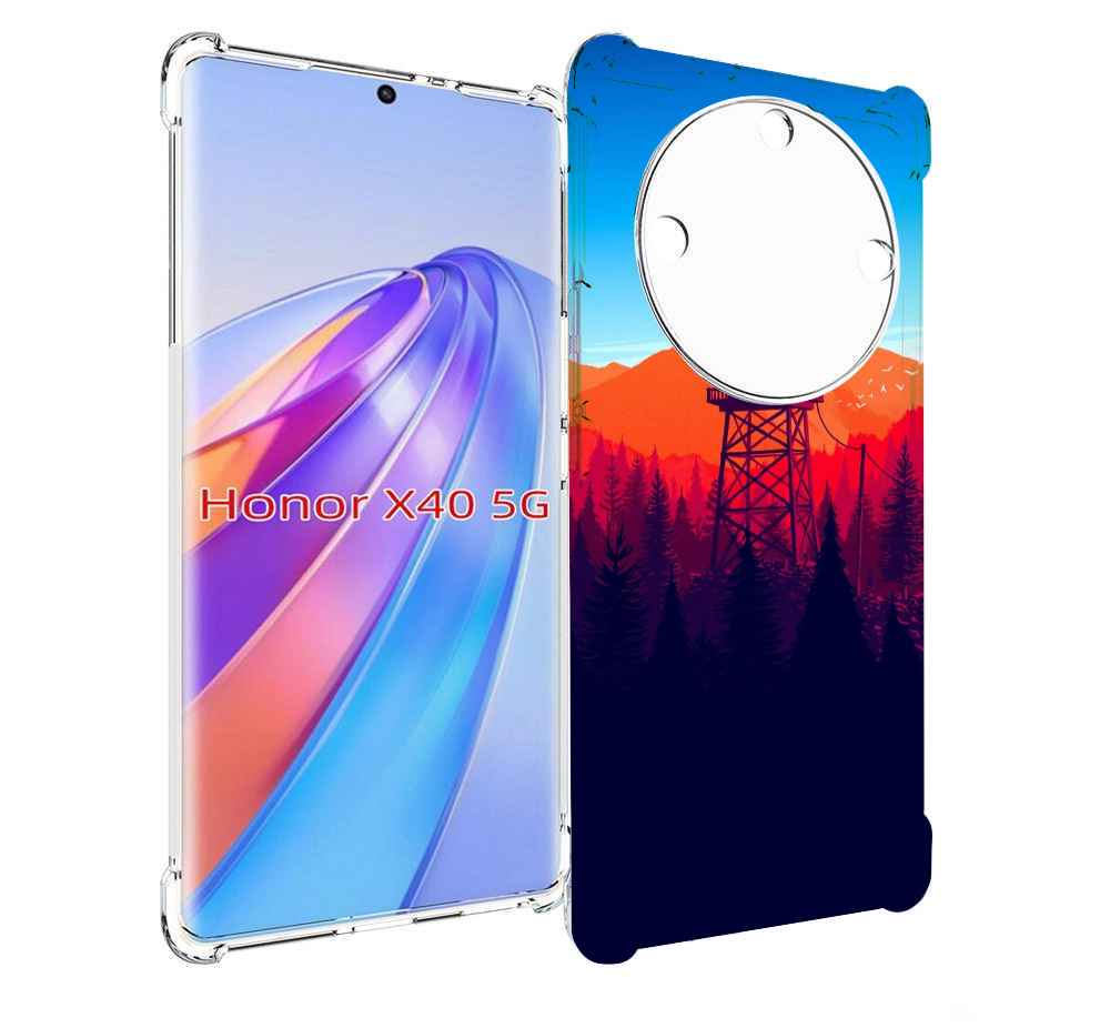 

Чехол MyPads лес с оранжевыми горами для Honor X40, Прозрачный, Tocco