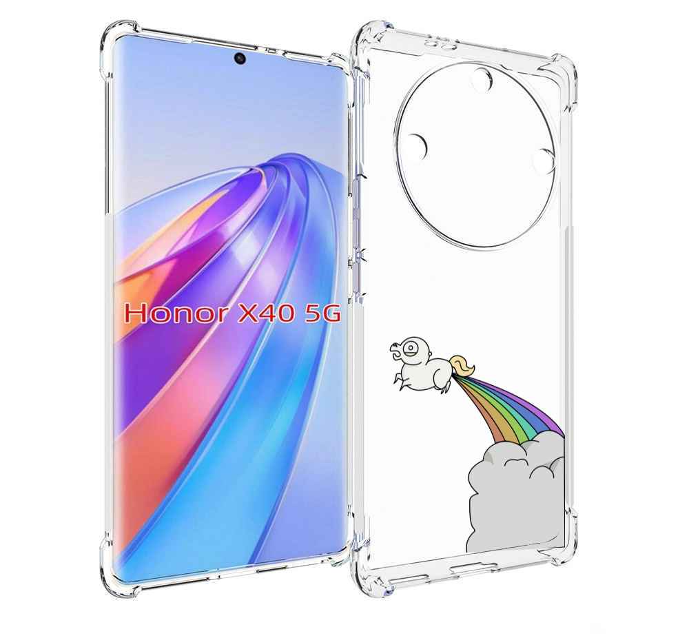

Чехол MyPads летающее-пони детский для Honor X40, Прозрачный, Tocco