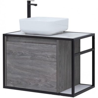 

AquaNet Тумба под раковину Aquanet Nova Lite Loft 75R 261653 подвесная Дуб рошелье
