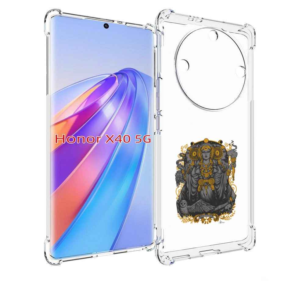

Чехол MyPads божество с золотыми элементами для Honor X40, Прозрачный, Tocco