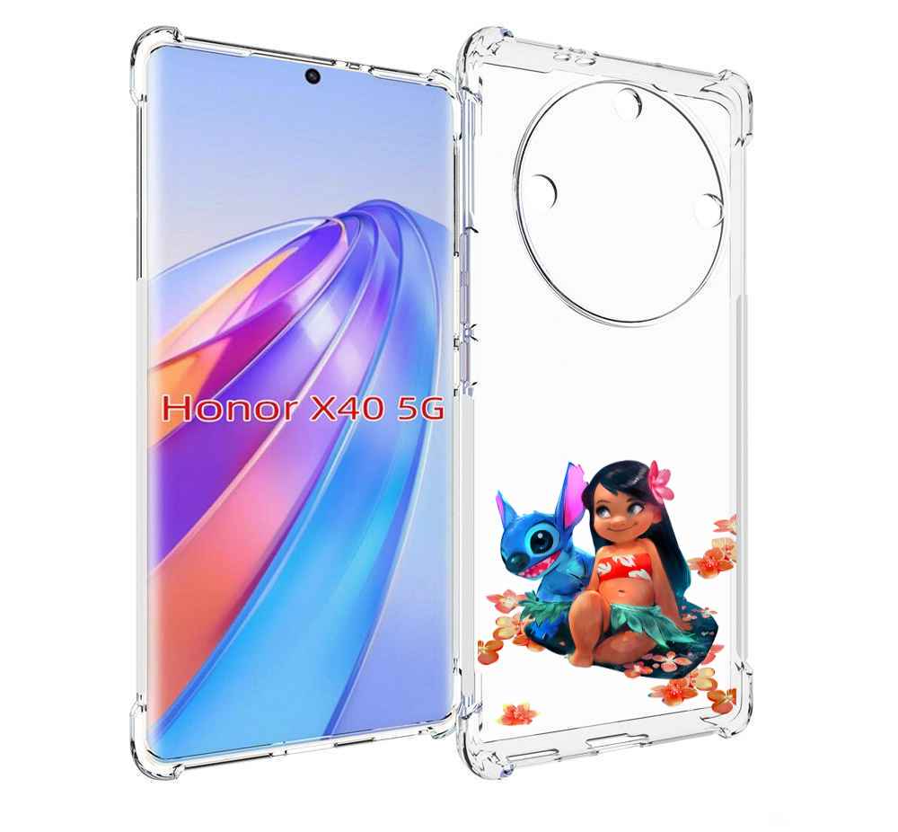 

Чехол MyPads лила-и-стич детский для Honor X40, Прозрачный, Tocco