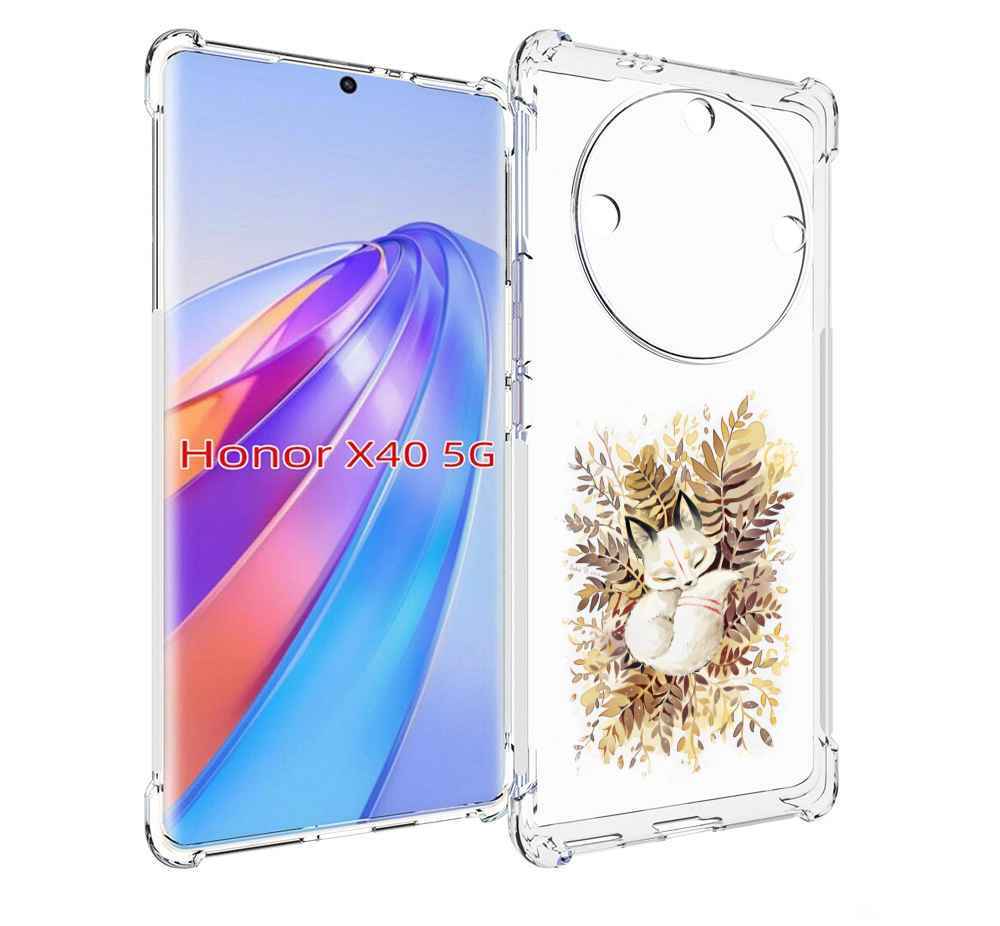 Чехол MyPads лисенок в траве для Honor X40