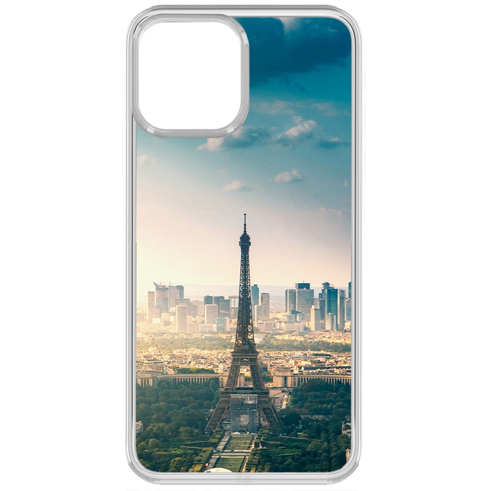 Чехол-накладка Krutoff Clear Case Франция, Эйфелева Башня для iPhone 13