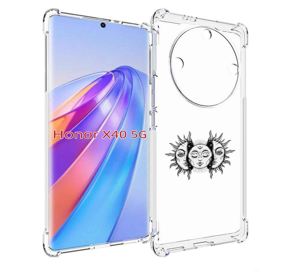 

Чехол MyPads луна-в-солнце для Honor X40, Прозрачный, Tocco