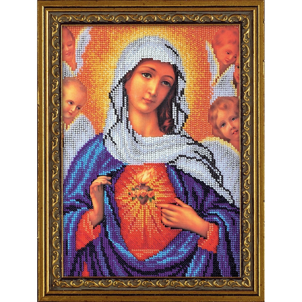 

Радуга бисера Дева Мария, 19*27 см