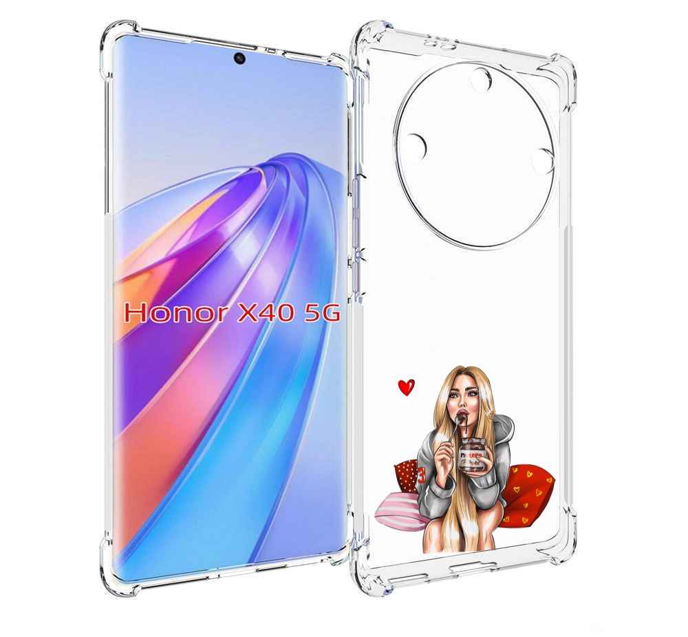 

Чехол MyPads любительница-нутеллы женский для Honor X40, Прозрачный, Tocco