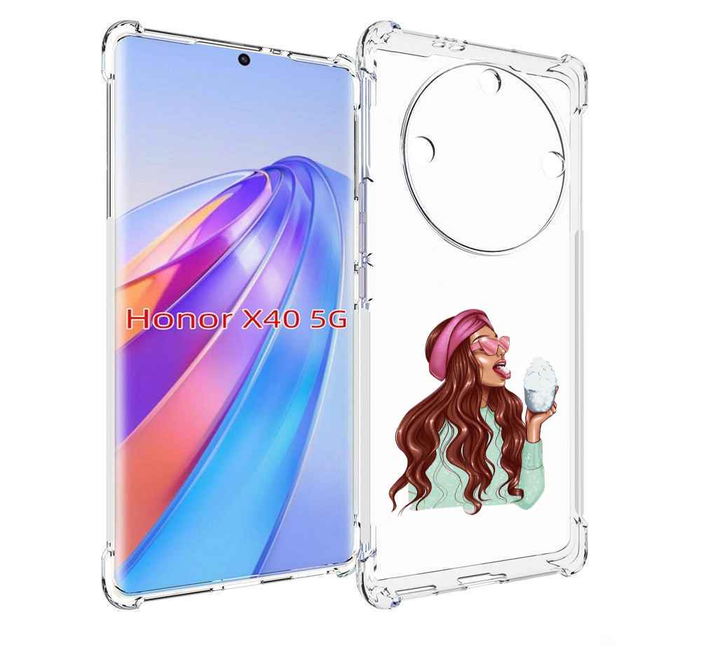 

Чехол MyPads любительница-снега женский для Honor X40, Прозрачный, Tocco