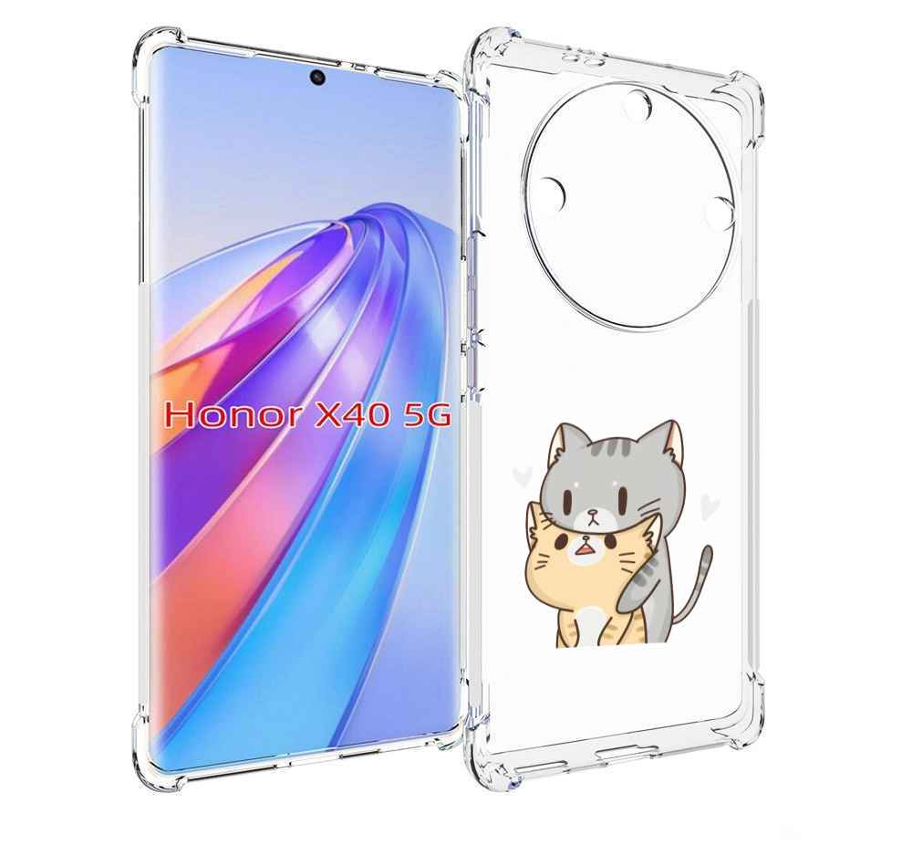 

Чехол MyPads любящие-коты для Honor X40, Прозрачный, Tocco