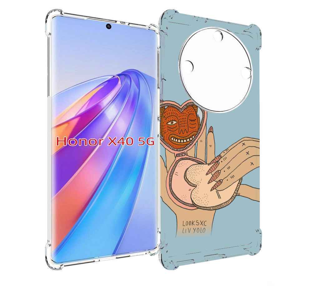 

Чехол MyPads макияж картинка женский для Honor X40, Прозрачный, Tocco