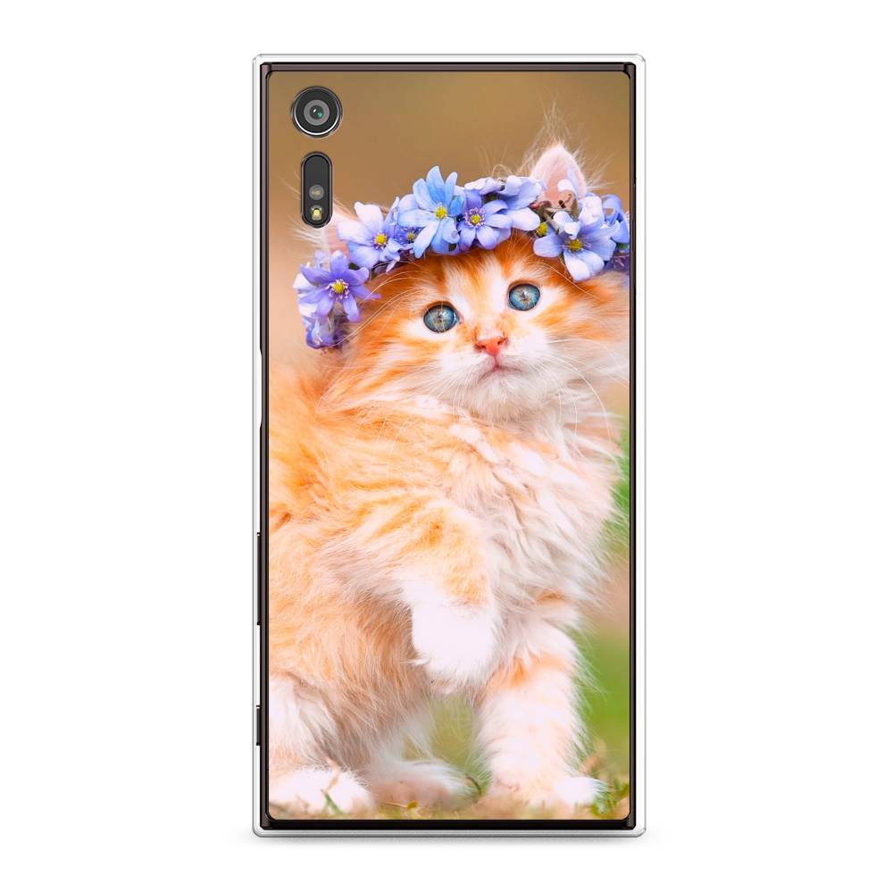 

Чехол Awog на Sony Xperia XZ "Рыжий кот в венке", Разноцветный, 51450-1