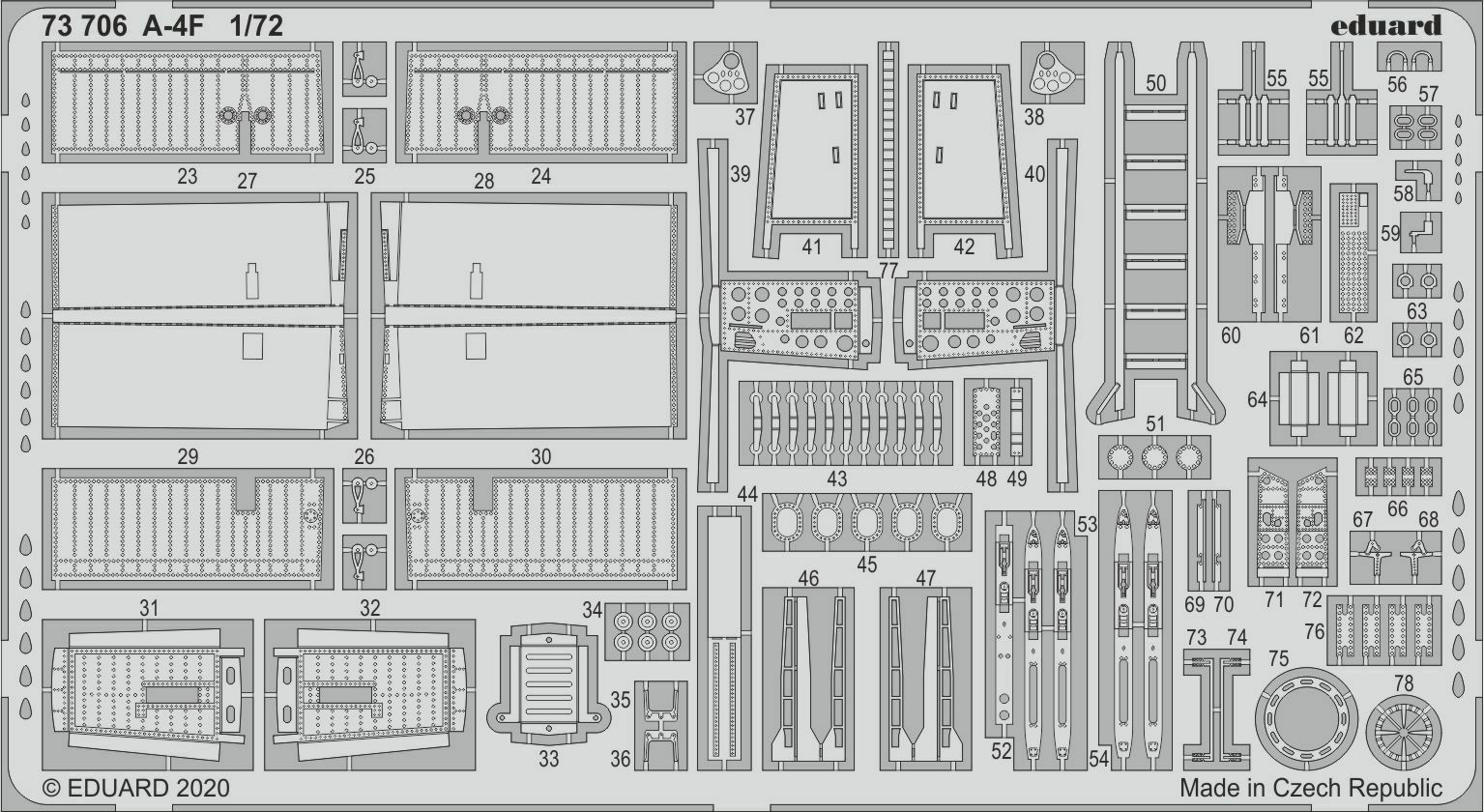 

Фототравление Eduard 73706 A-4F 1/72