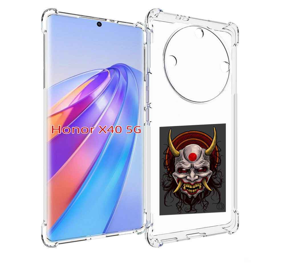 

Чехол MyPads маска с клыками и рогами для Honor X40, Прозрачный, Tocco