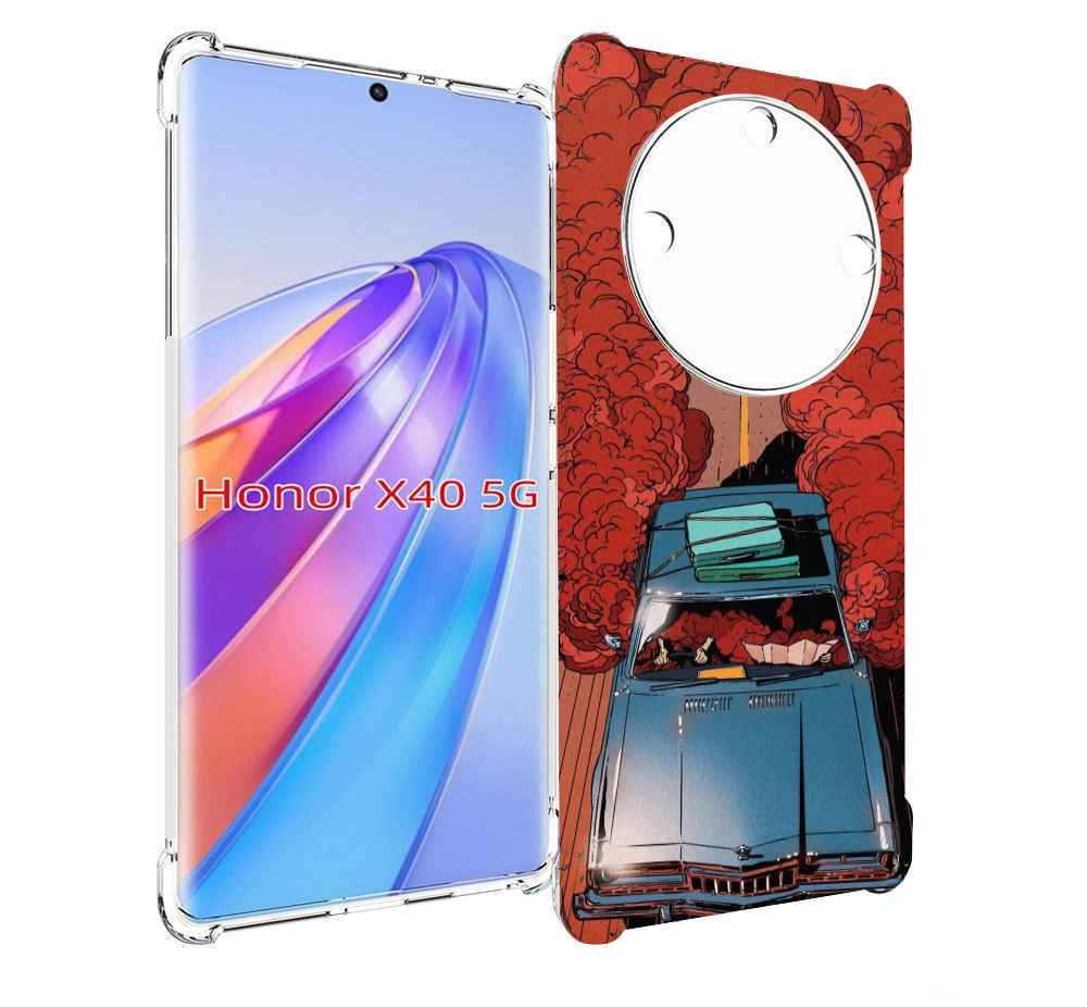 

Чехол MyPads машина мчится с дымком для Honor X40, Прозрачный, Tocco