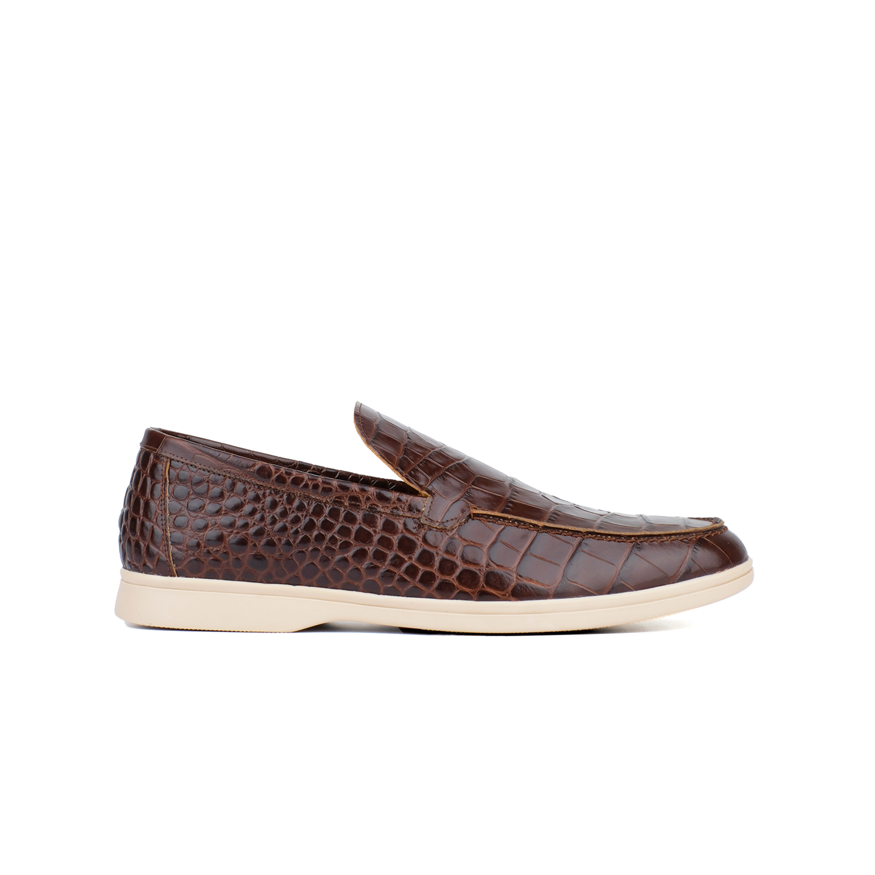 Лоферы мужские Ponza TRENTO CROCO BROWN коричневые 41 RU