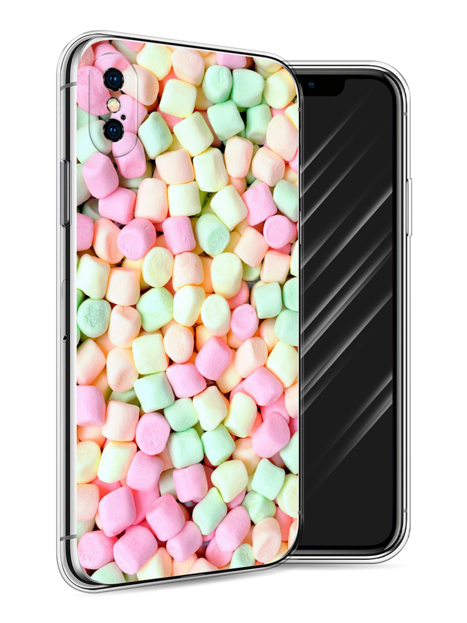 

Чехол Awog на Apple iPhone X (10) / Айфон X (10) "Marshmallows", Разноцветный, 11050-10