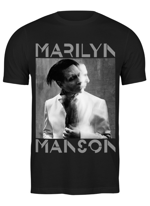 

Футболка мужская Printio Marilyn manson черная S, Черный, Marilyn manson