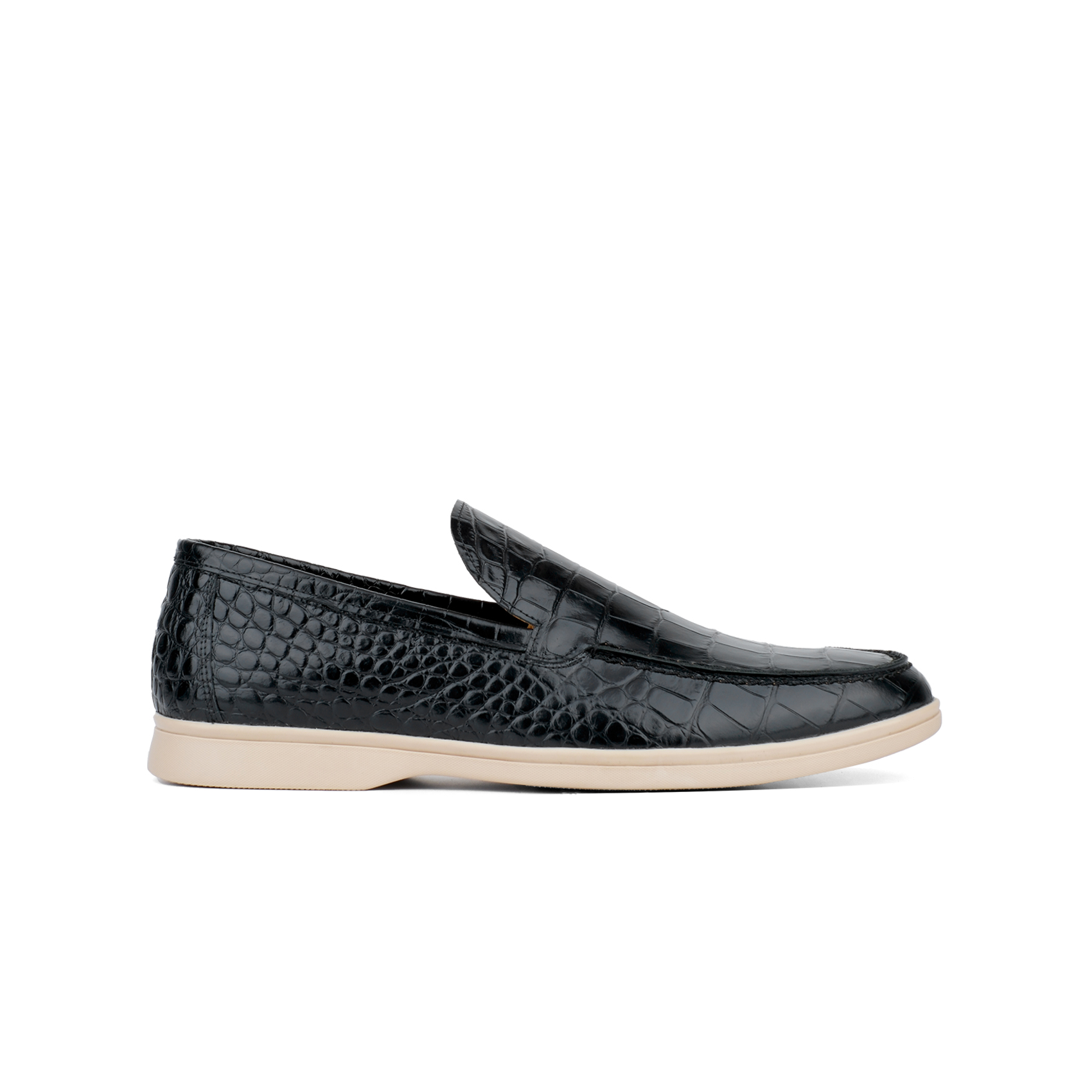 Лоферы мужские Ponza TRENTO CROCO BLACK черные 41 RU